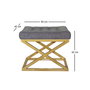 Atelier Del Sofa Puff Capraz Oro y Gris